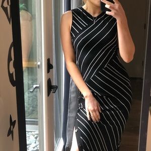 White house black market button up slit maxi dress